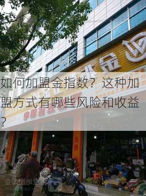 如何加盟金指数？这种加盟方式有哪些风险和收益？