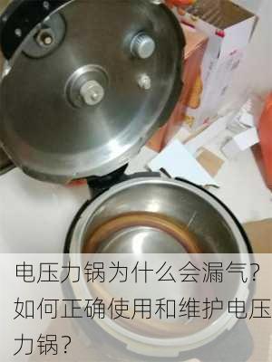 电压力锅为什么会漏气？如何正确使用和维护电压力锅？