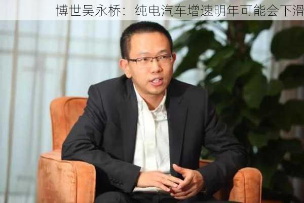 博世吴永桥：纯电汽车增速明年可能会下滑