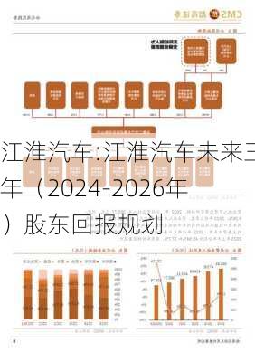 江淮汽车:江淮汽车未来三年（2024-2026年）股东回报规划