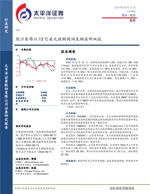 默沙东：完成对同润生物医药资产收购 10 月 1 日