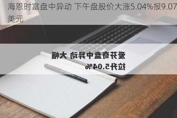 海恩时富盘中异动 下午盘股价大涨5.04%报9.07美元