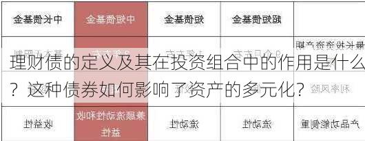 理财债的定义及其在投资组合中的作用是什么？这种债券如何影响了资产的多元化？