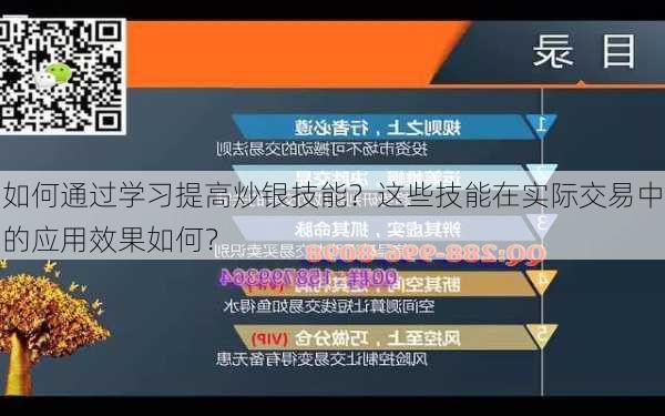 如何通过学习提高炒银技能？这些技能在实际交易中的应用效果如何？