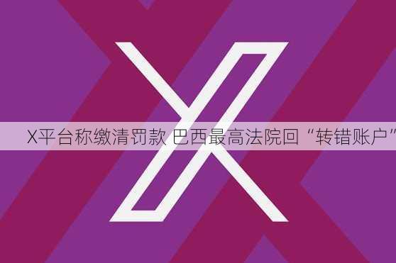 X平台称缴清罚款 巴西最高法院回“转错账户”