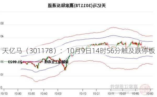 天亿马（301178）：10月9日14时56分触及跌停板