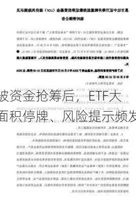 被资金抢筹后，ETF大面积停牌、风险提示频发