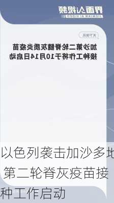 以色列袭击加沙多地 第二轮脊灰疫苗接种工作启动