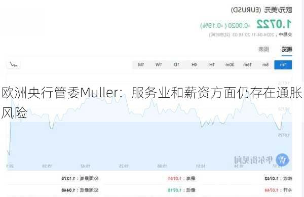 欧洲央行管委Muller：服务业和薪资方面仍存在通胀风险