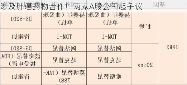 涉及肺癌药物合作！两家A股公司起争议