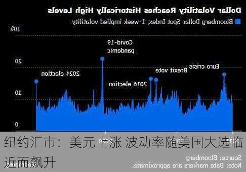 纽约汇市：美元上涨 波动率随美国大选临近而飙升