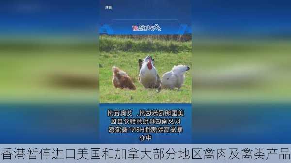 香港暂停进口美国和加拿大部分地区禽肉及禽类产品