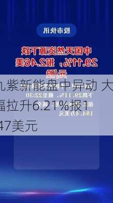 九紫新能盘中异动 大幅拉升6.21%报1.47美元